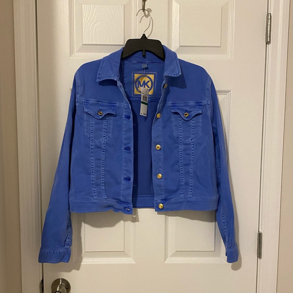 NWT Michael Kors Oxford Blue Denim Jacket